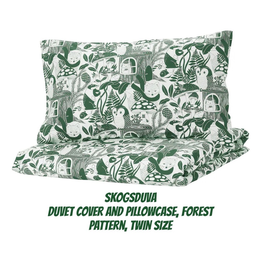Green Forest Inspired Duvet Cover Set
